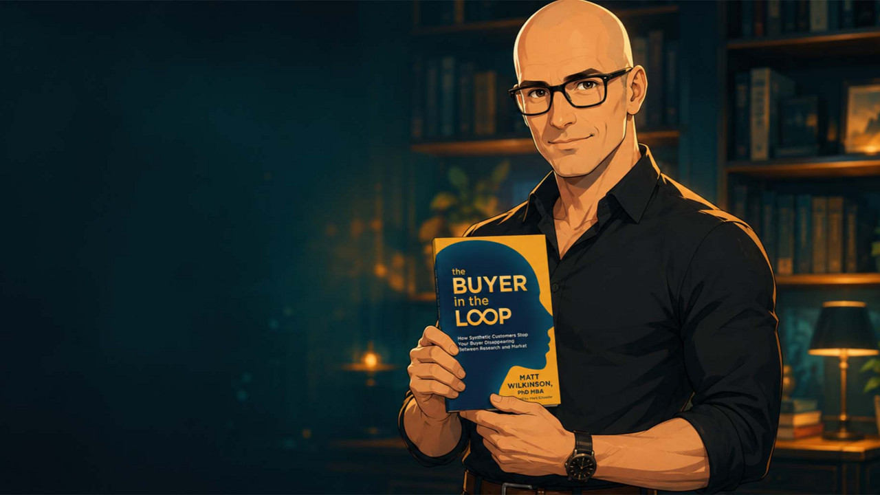 Illustration of Matt Wilkinson holding The Buyer in the Loop